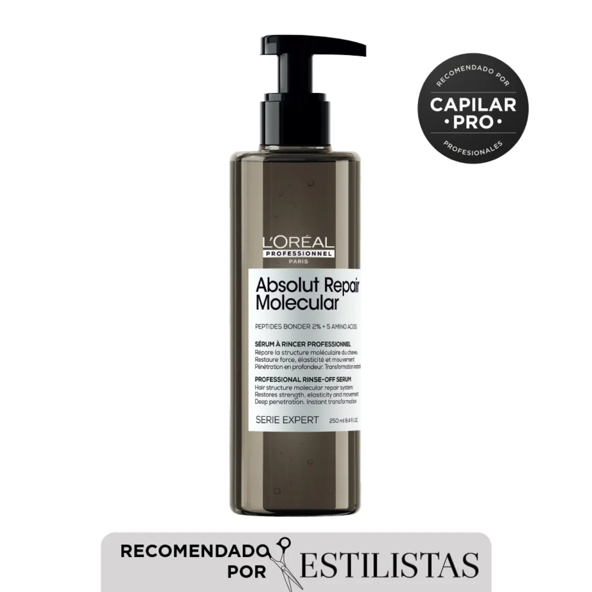 LOREAL PROFESSIONNEL - Tratamiendo molecular reparador Absolut Repair Molecular Loreal professionnel 250 ml 