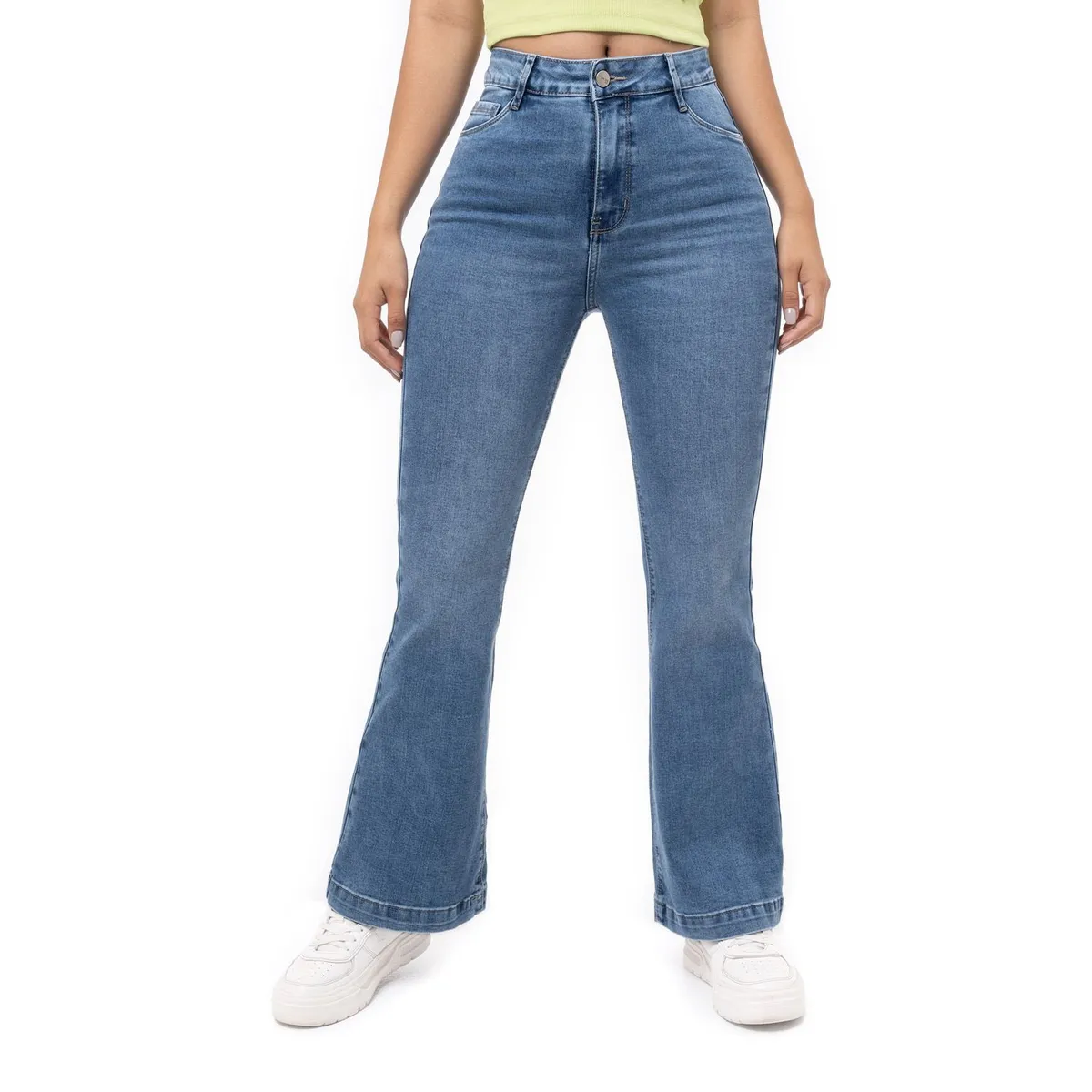 PIONIER - Pantalón Flare Tiro Medio Mujer Pionier