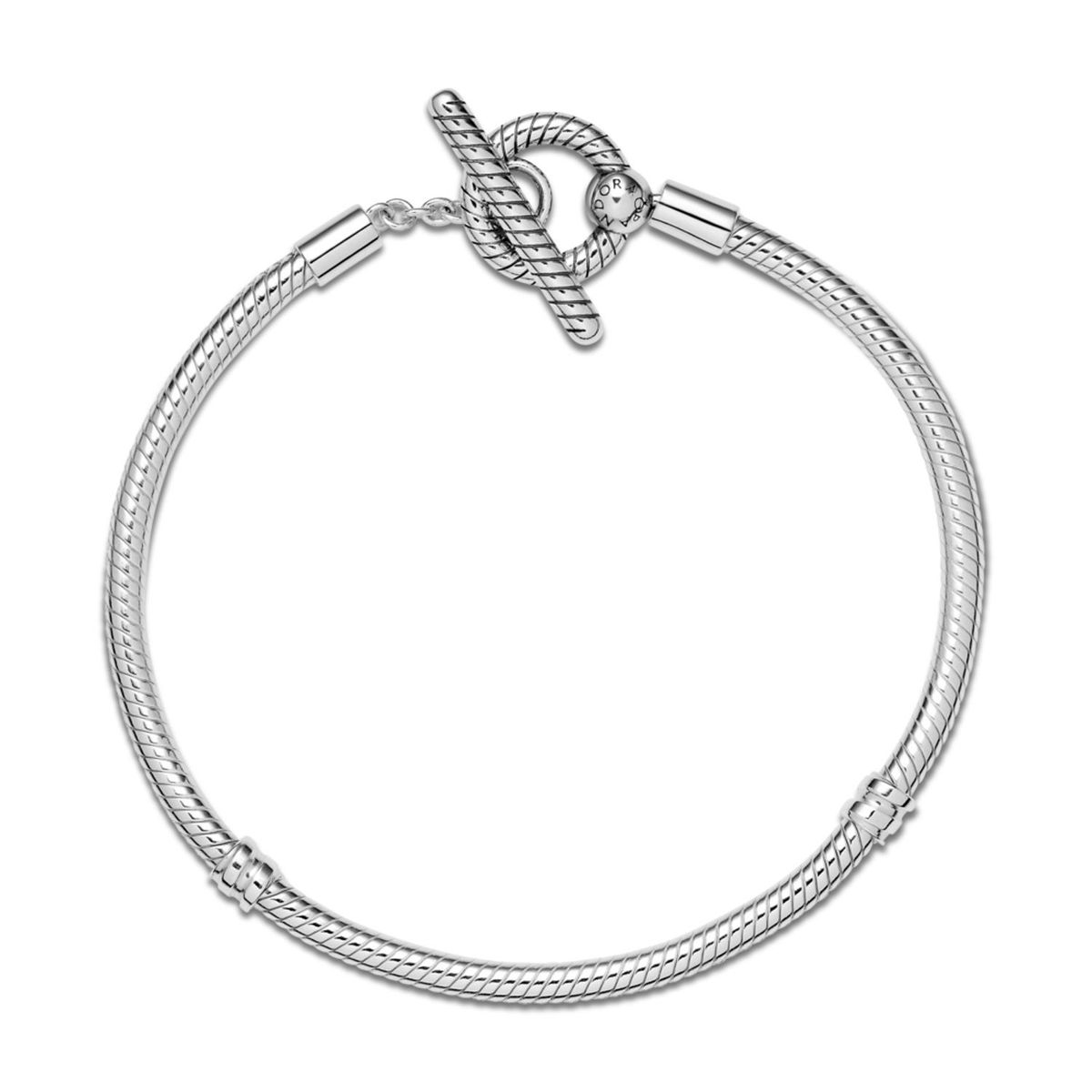 PANDORA - Pulsera Plata Con Cierre Barra En T