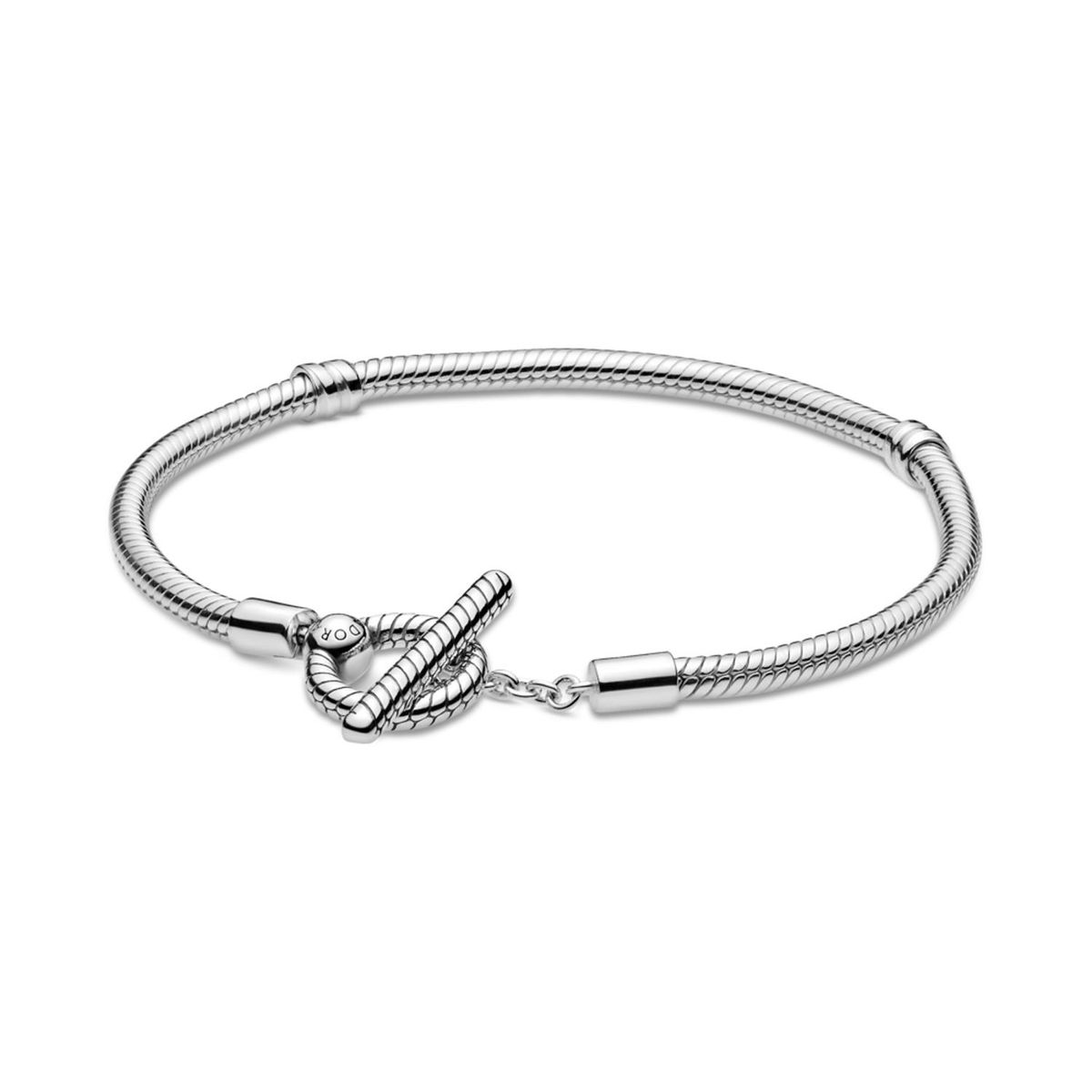 PANDORA - Pulsera Plata Con Cierre Barra En T