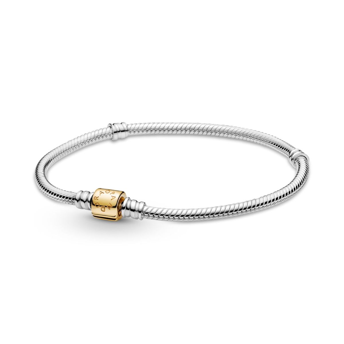 PANDORA - Pulsera De Plata Con Cierre De Oro