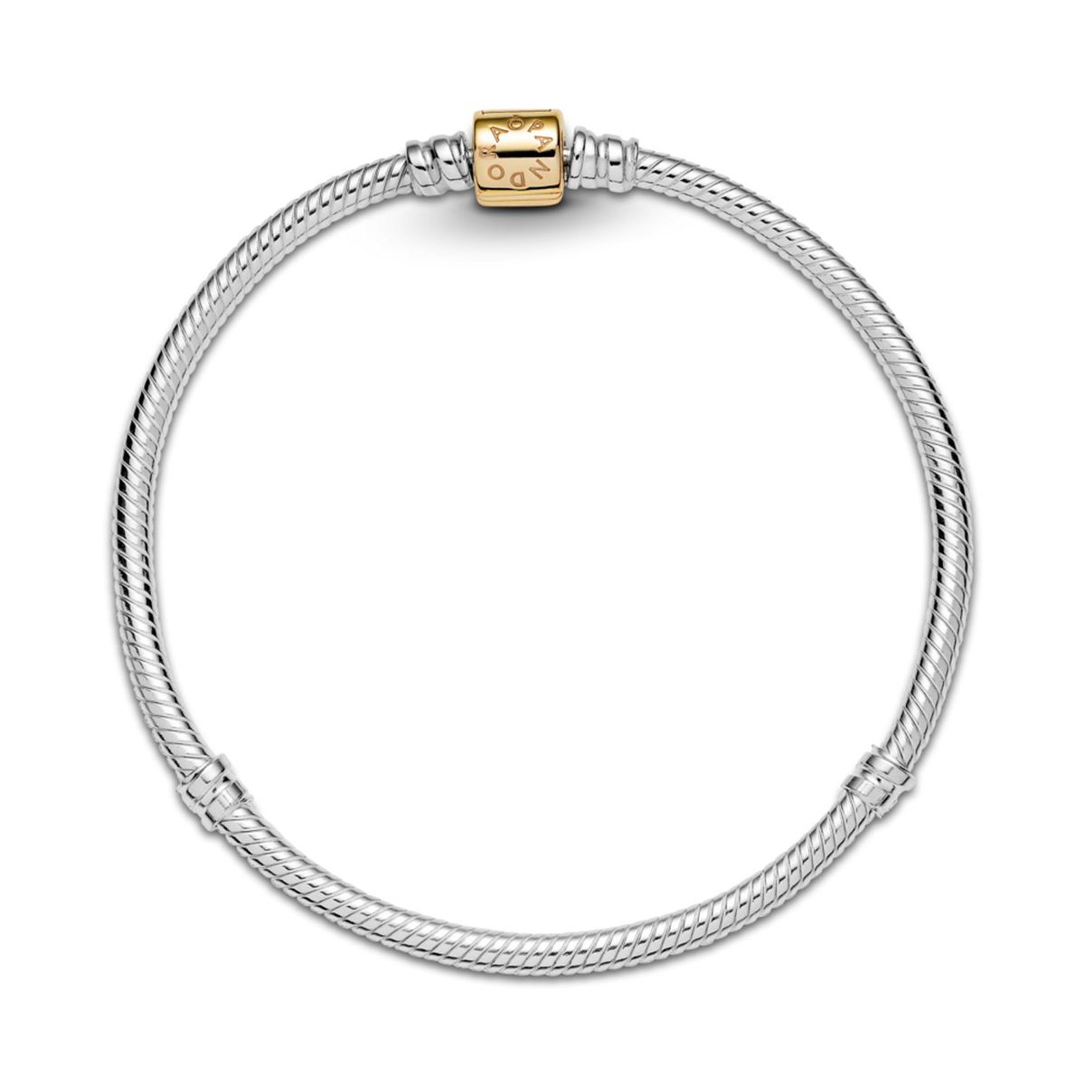 PANDORA - Pulsera De Plata Con Cierre De Oro