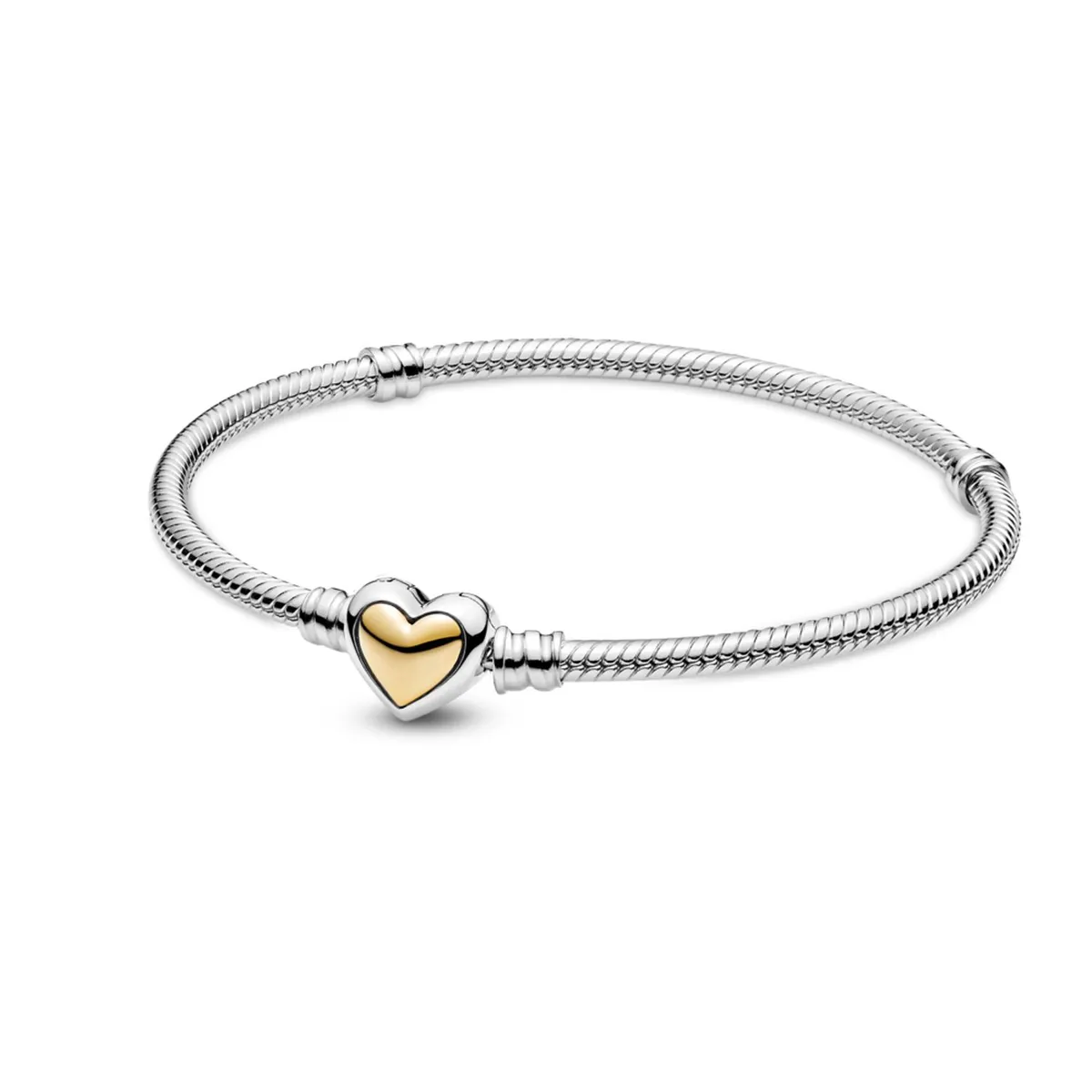 PANDORA - Pulsera Con Cierre Corazón Dorado