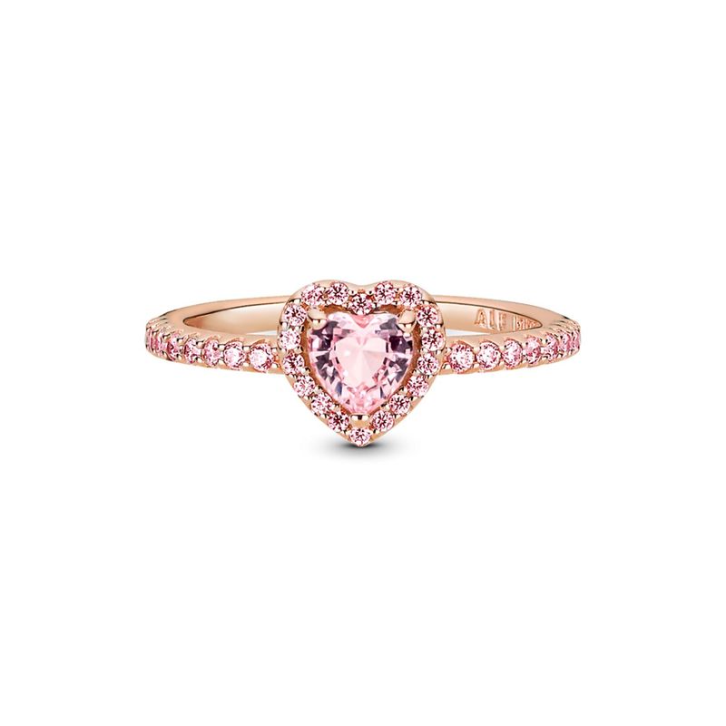 PANDORA - Anillo Rose Corazón Elevado Rosa