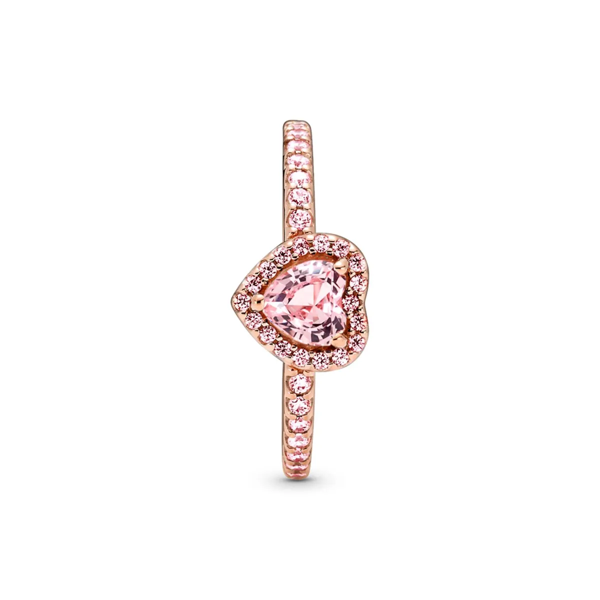 PANDORA - Anillo Rose Corazón Elevado Rosa