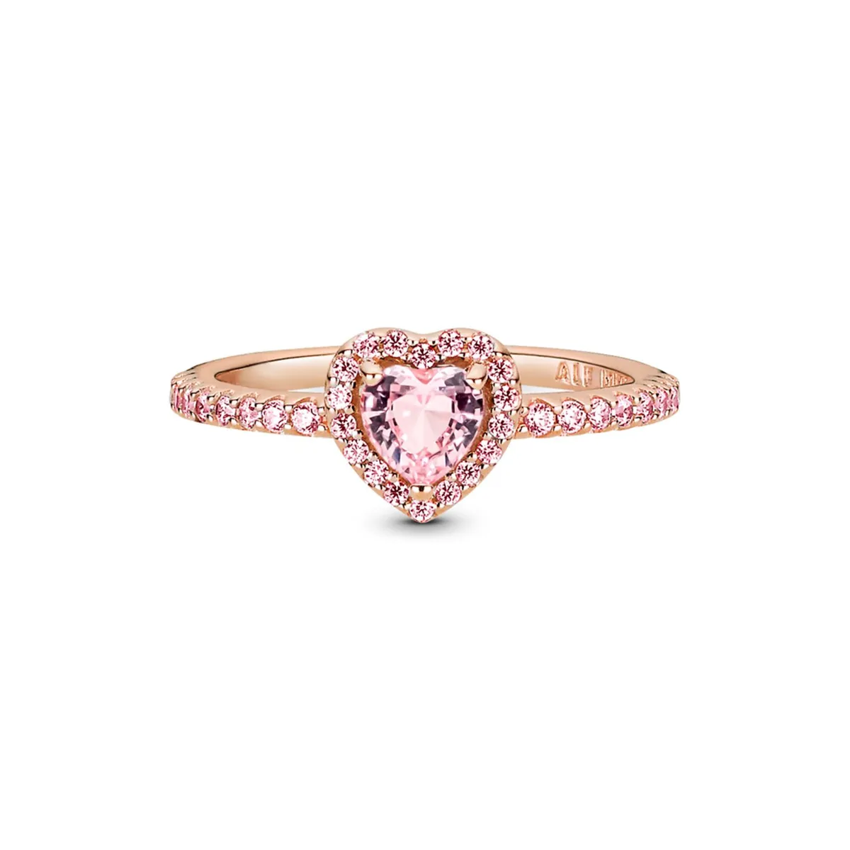 PANDORA - Anillo Rose Corazón Elevado Rosa