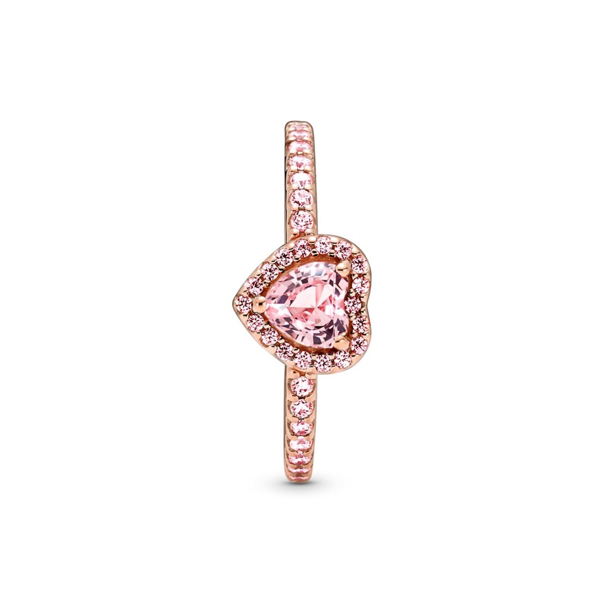 PANDORA - Anillo Rose Corazón Elevado Rosa