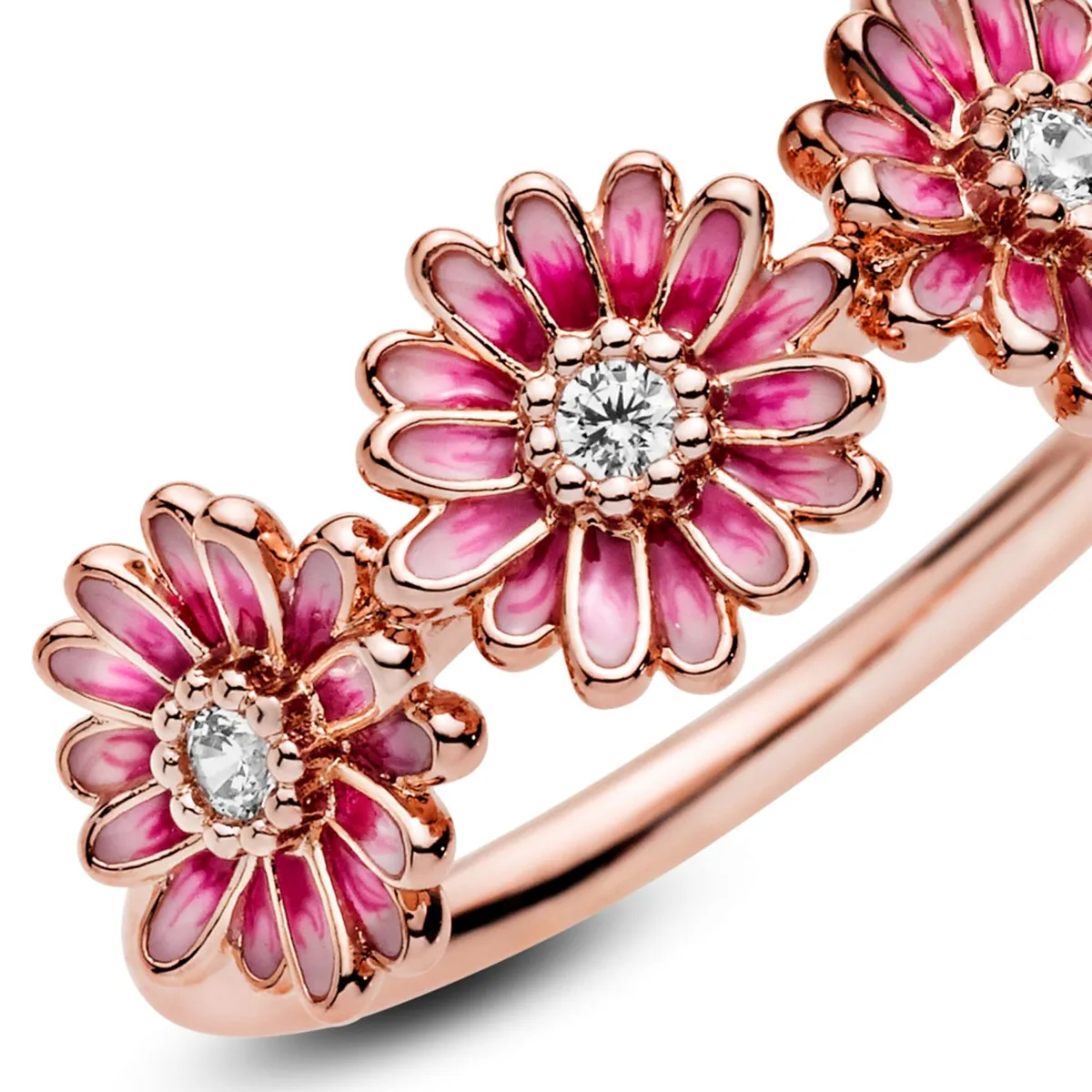 PANDORA - Anillo Rose Trio Flor Margarita