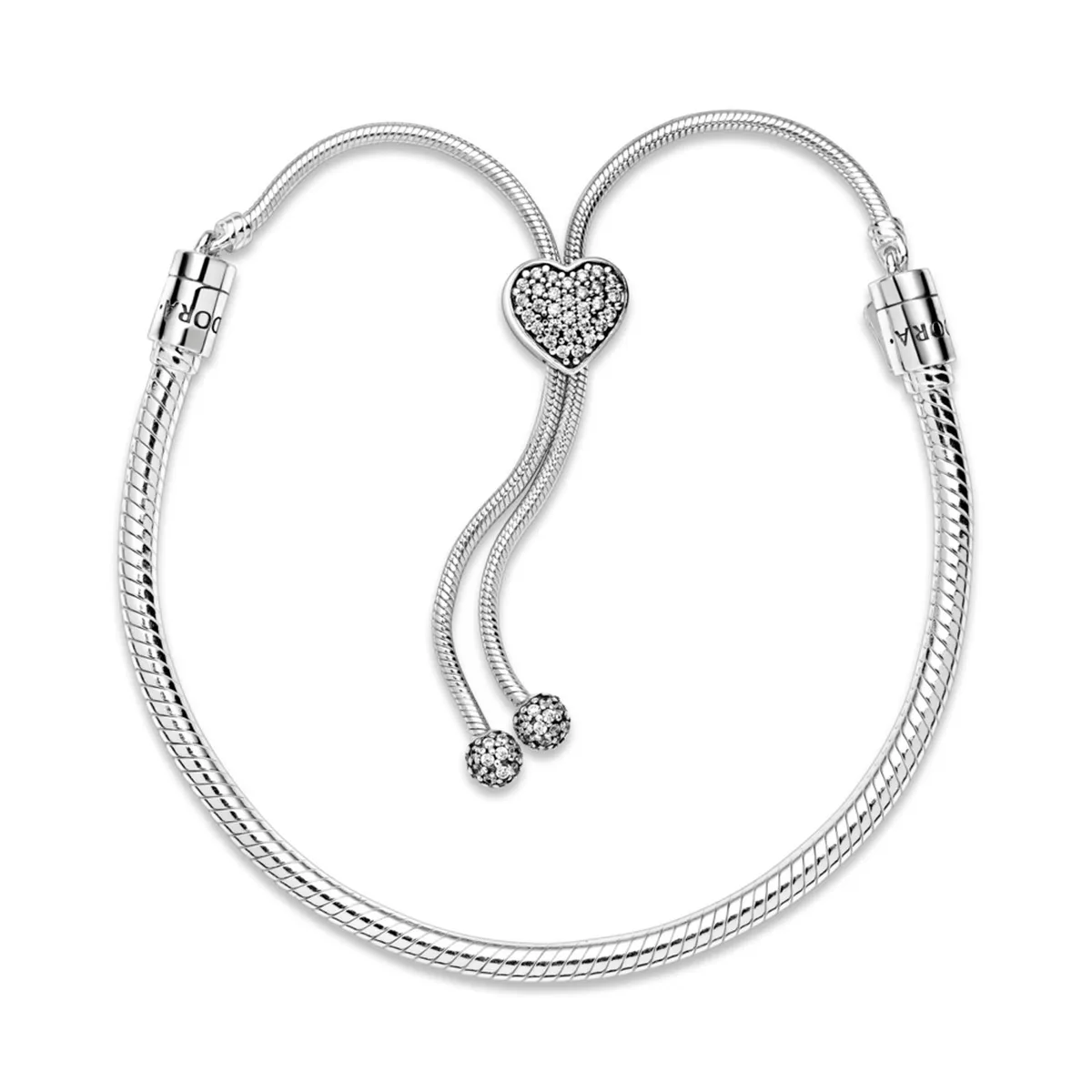 PANDORA - Pulsera Deslizante Y Cierre De Cora