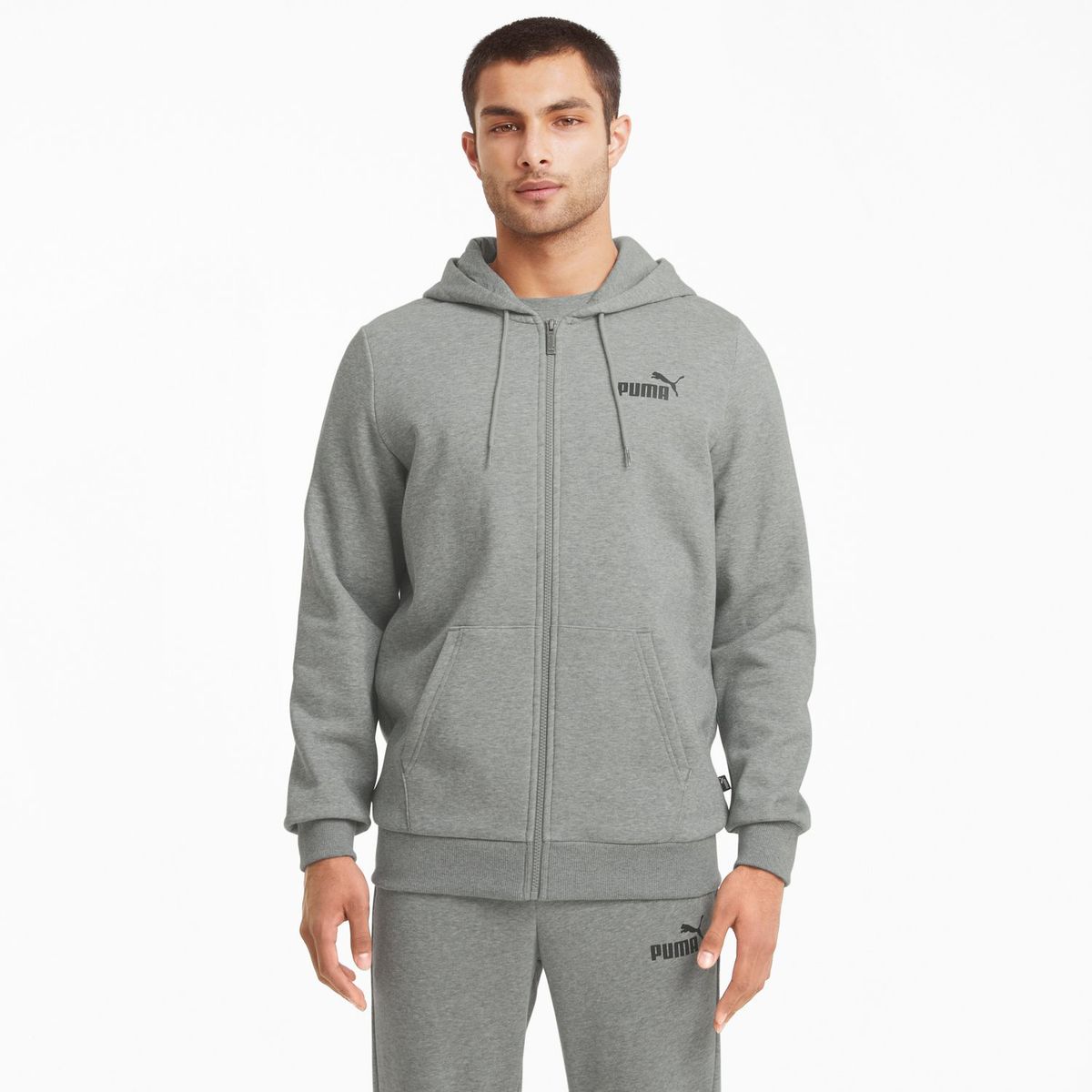 PUMA - Casaca ESS Small Logo FZ Hoodie FL Training Hombre