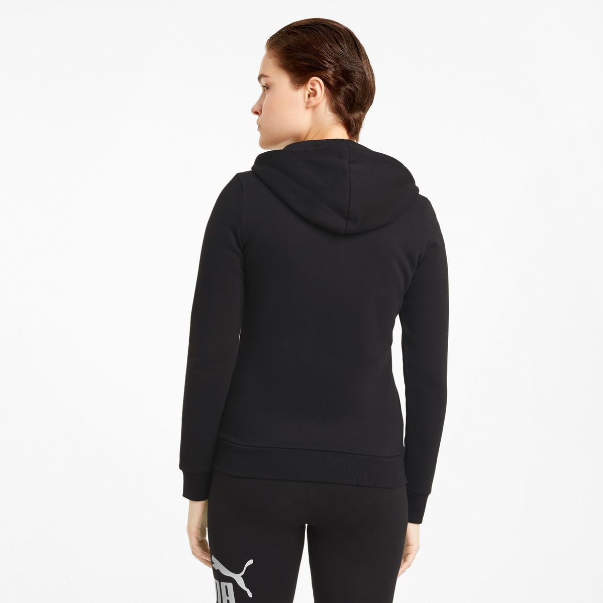 PUMA - Casaca ESS Small Logo Full-Zip Hoodie FL Training Mujer