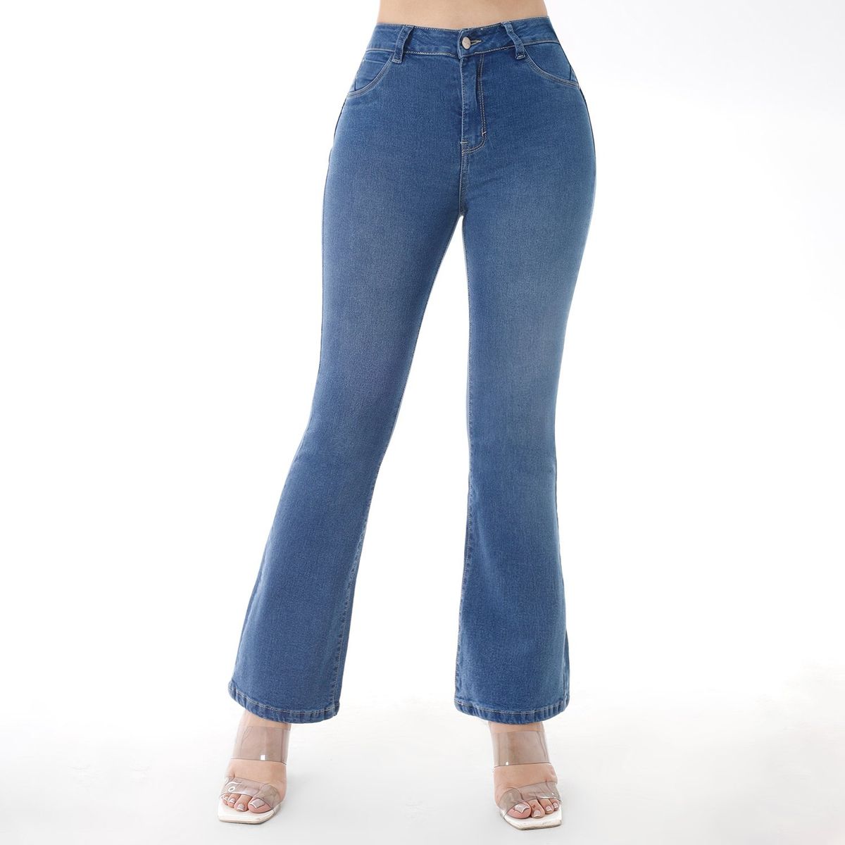 KANSAS - Pantalón Algodón Flare Mujer Kansas Kansas.