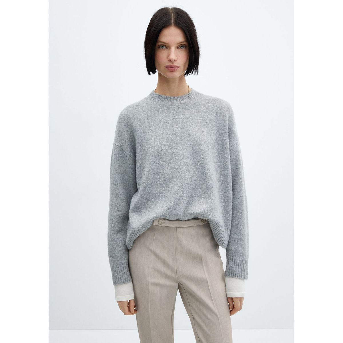 MANGO - Pantalón Recto Mujer Mango