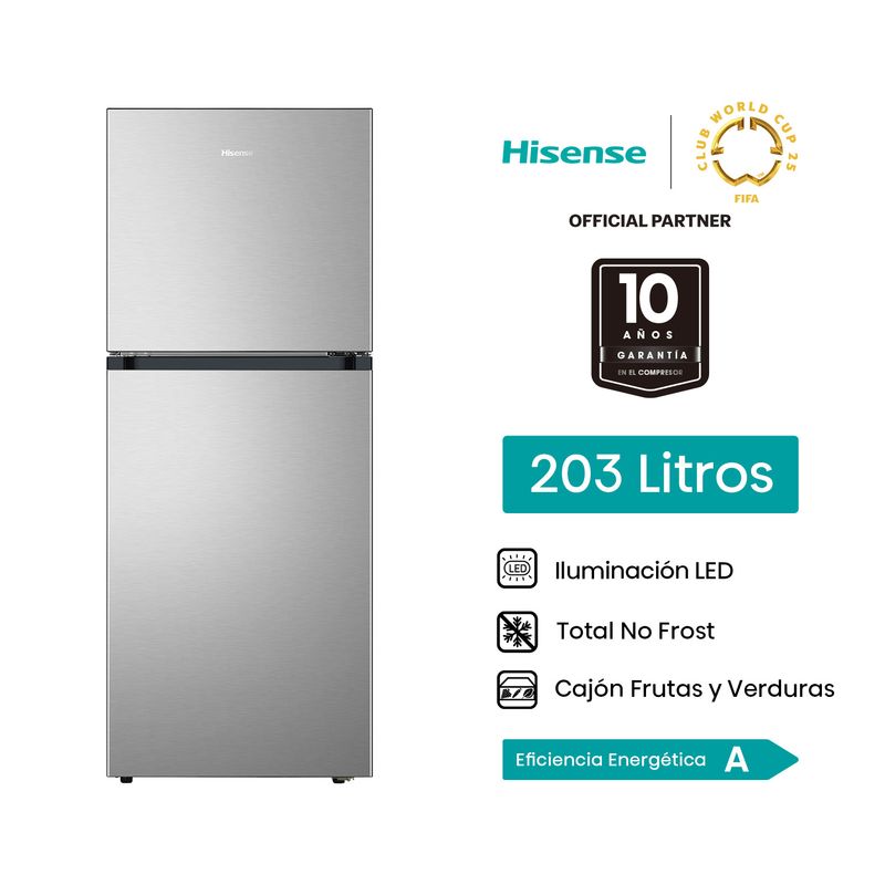 HISENSE - Refrigeradora 203L Top mount BCD-203W