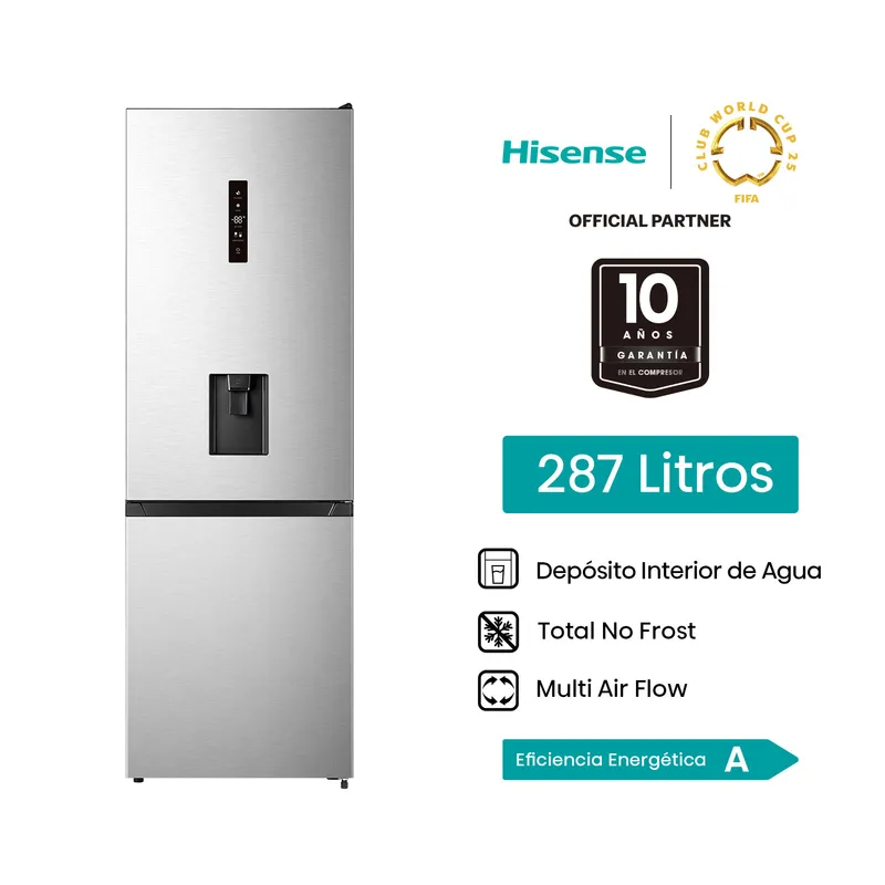 HISENSE - Refrigeradora 287L Bottom mount inverter RB373WV6A