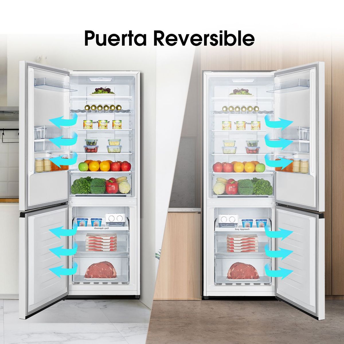 HISENSE - Refrigeradora 287L Bottom mount inverter RB373WV6A