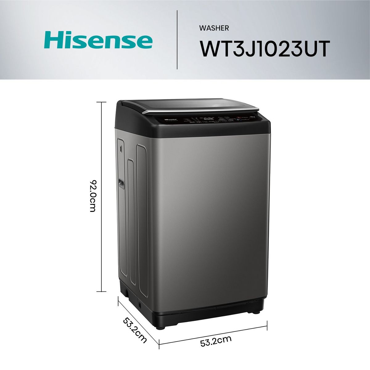 HISENSE - Lavadora Carga Superior 10Kg WT3J1023UT