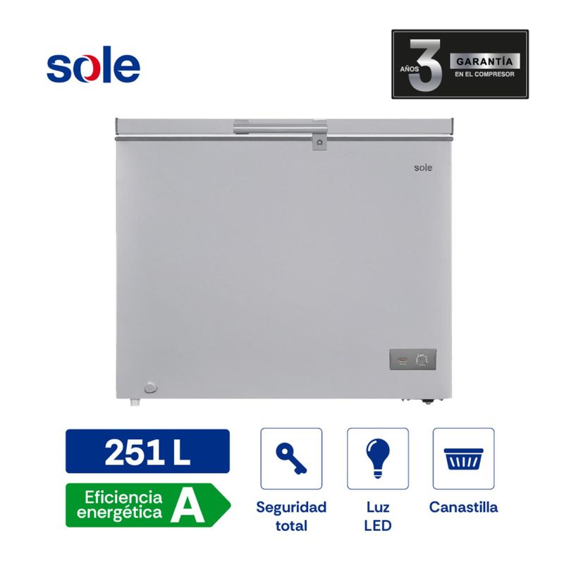 SOLE - Congeladora Horizontal Sole 251L