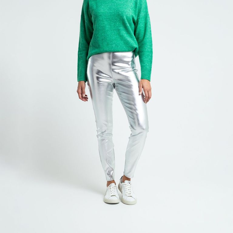 Pantalon Coton Blanc Stretch Naf Naf Taille 36F - Coupe Droite Basse - Neuf Avec étiquettes