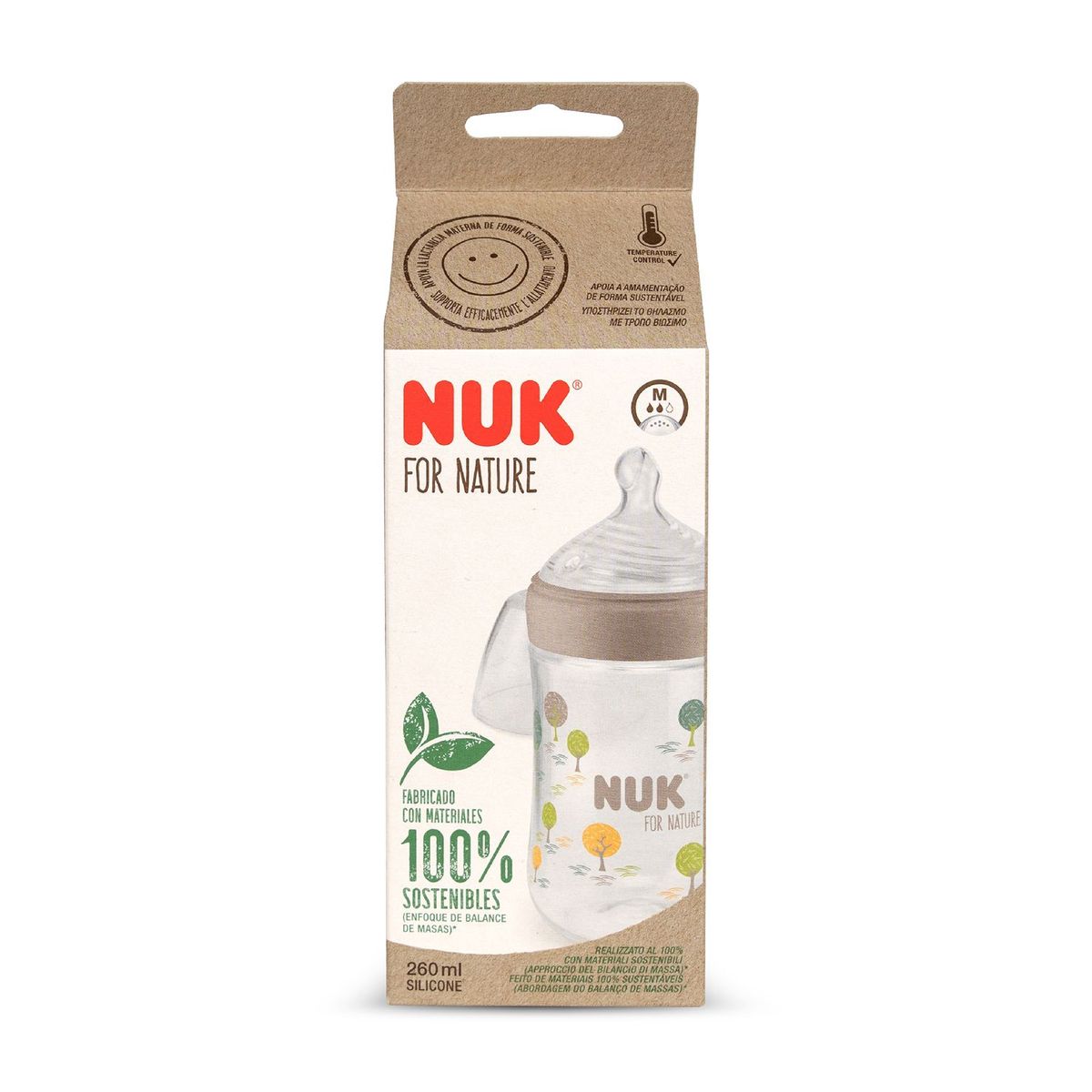NUK - Biberón For Nature Con Control De Temperatura 260Ml 