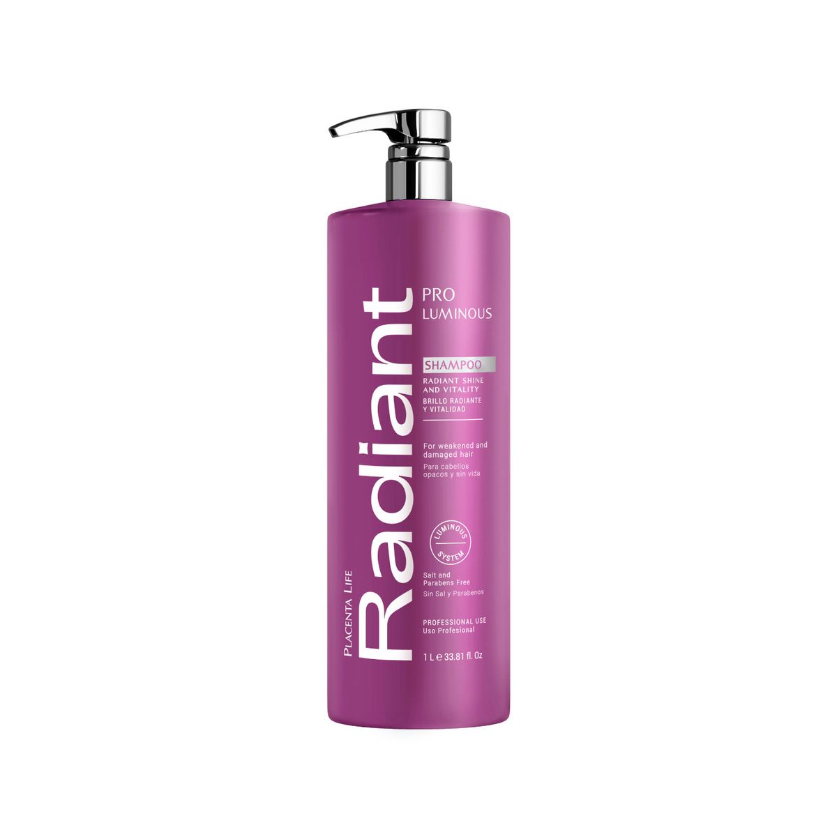 RADIANT - Shampoo Para Cabello Opaco Pro Luminous 1 Litro Radiant Professional