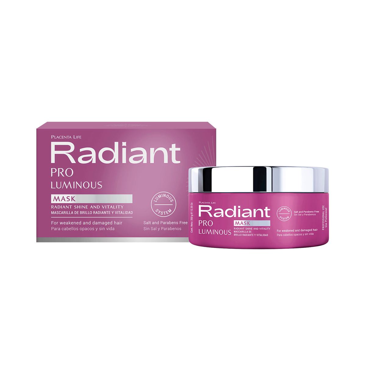 RADIANT - Mascarilla Brillo y Vitalidad Pro Luminous 350gr Radiant Professional
