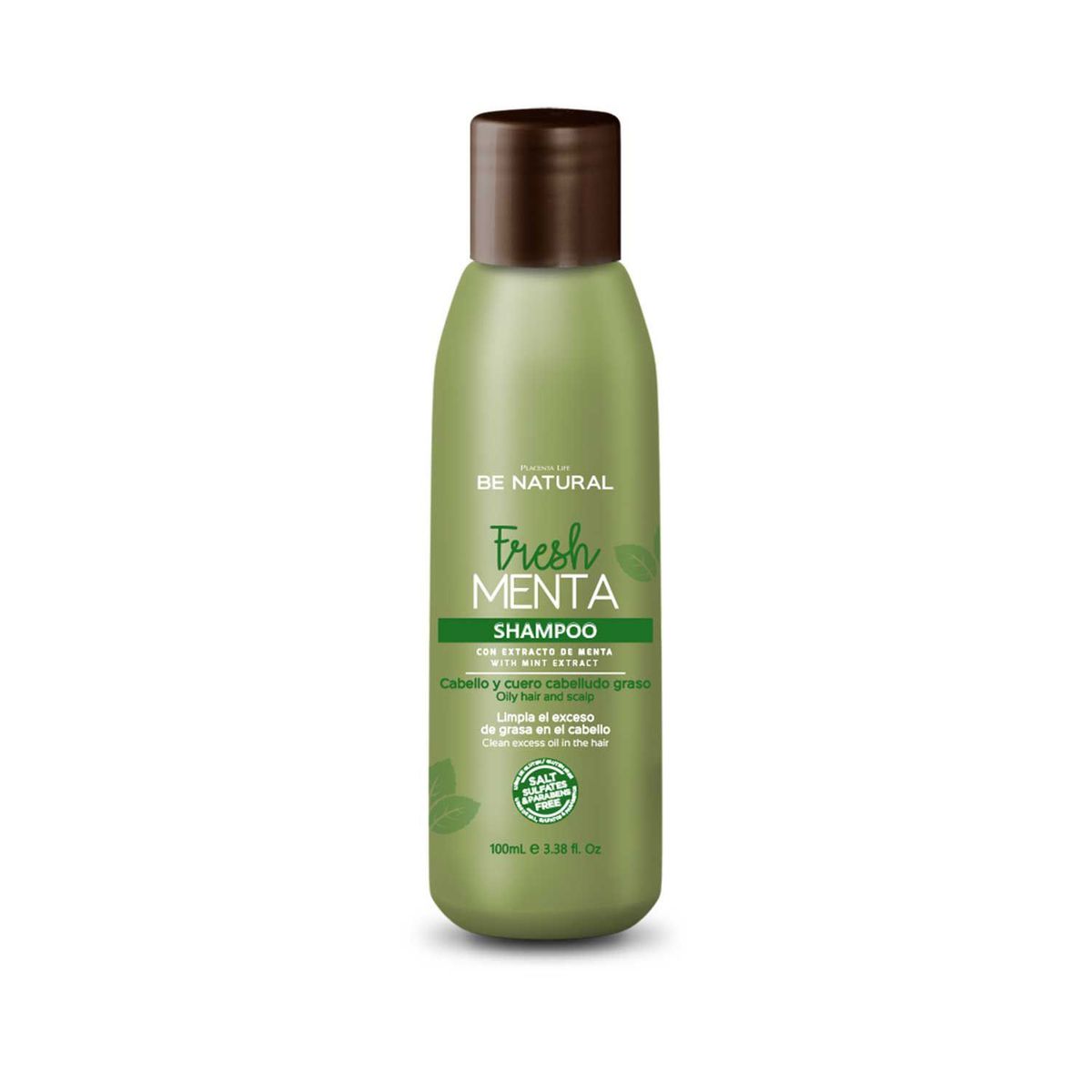 BE NATURAL - Shampoo Para Cabello Graso Fresh Menta 100ml Be Natural