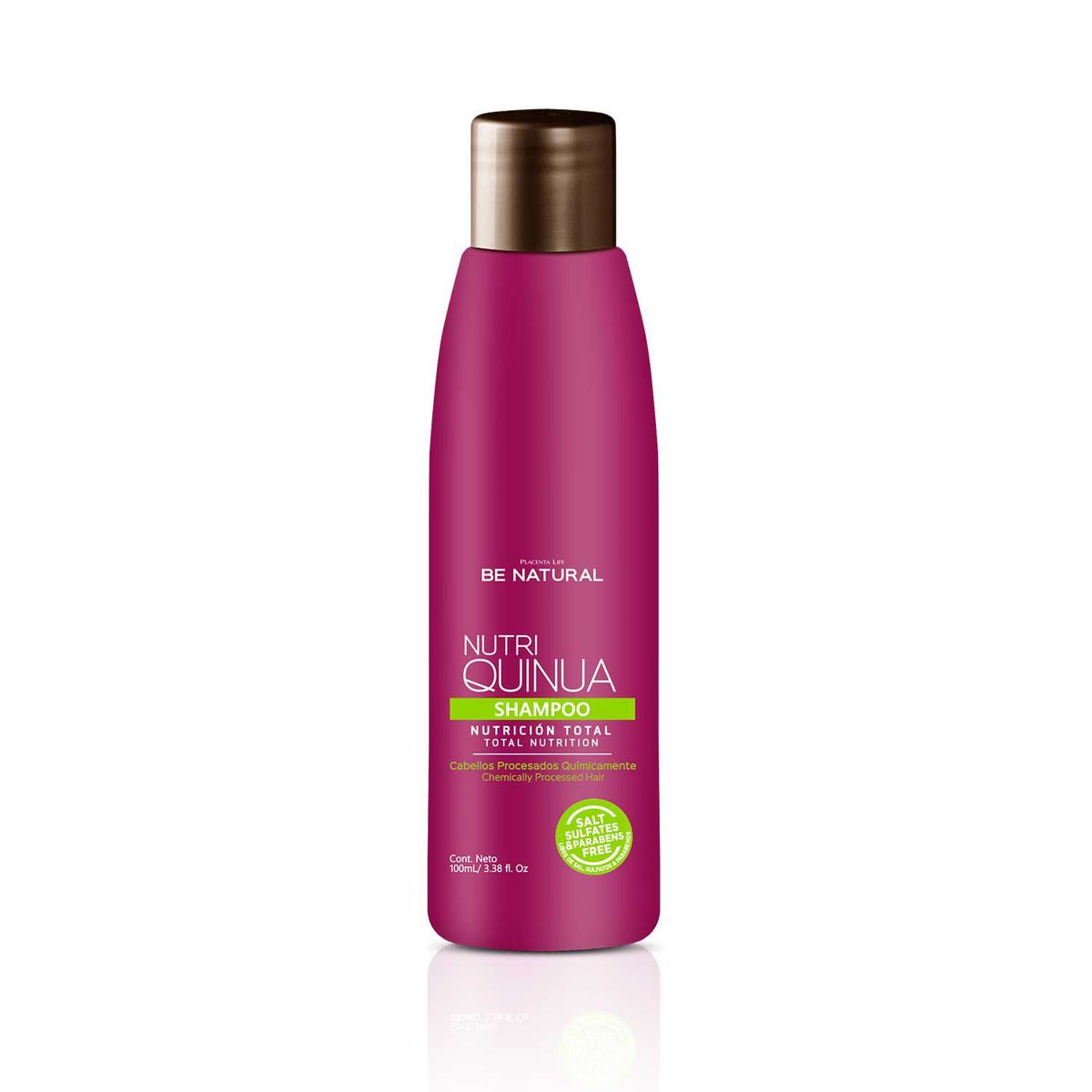 BE NATURAL - Shampoo Para Cabello Tinturado Nutri Quinua 100ml Be Natural