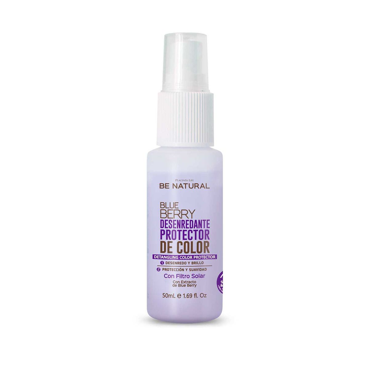 BE NATURAL - Desenredante Protector de Color Blue Berry 50ml Be Natural