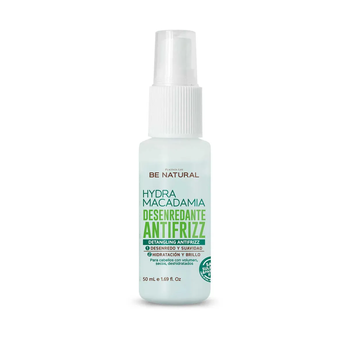 BE NATURAL - Desenredante Antifrizz Hydra Macadamia 50ml Be Natural