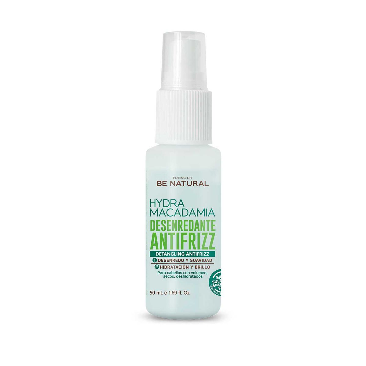 BE NATURAL - Desenredante Antifrizz Hydra Macadamia 50ml Be Natural
