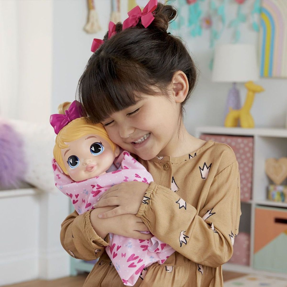BABY ALIVE - Muñeca Burbujas Relajantes Harper Hugs  Baby Alive
