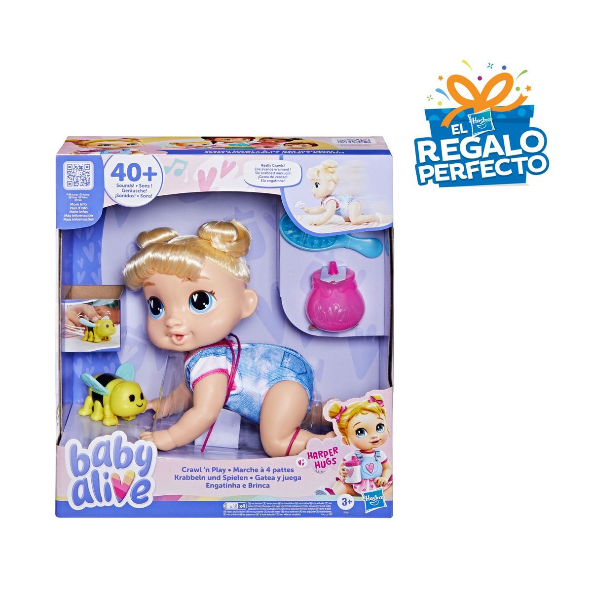 BABY ALIVE - Juguete Muñeca Gatea Y Juega Baby Alive