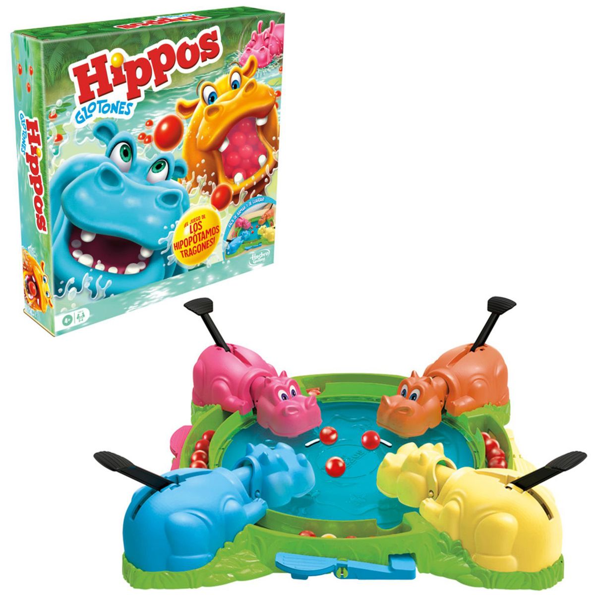 HASBRO - Juego De Mesa Hippos Glotones Hasbro