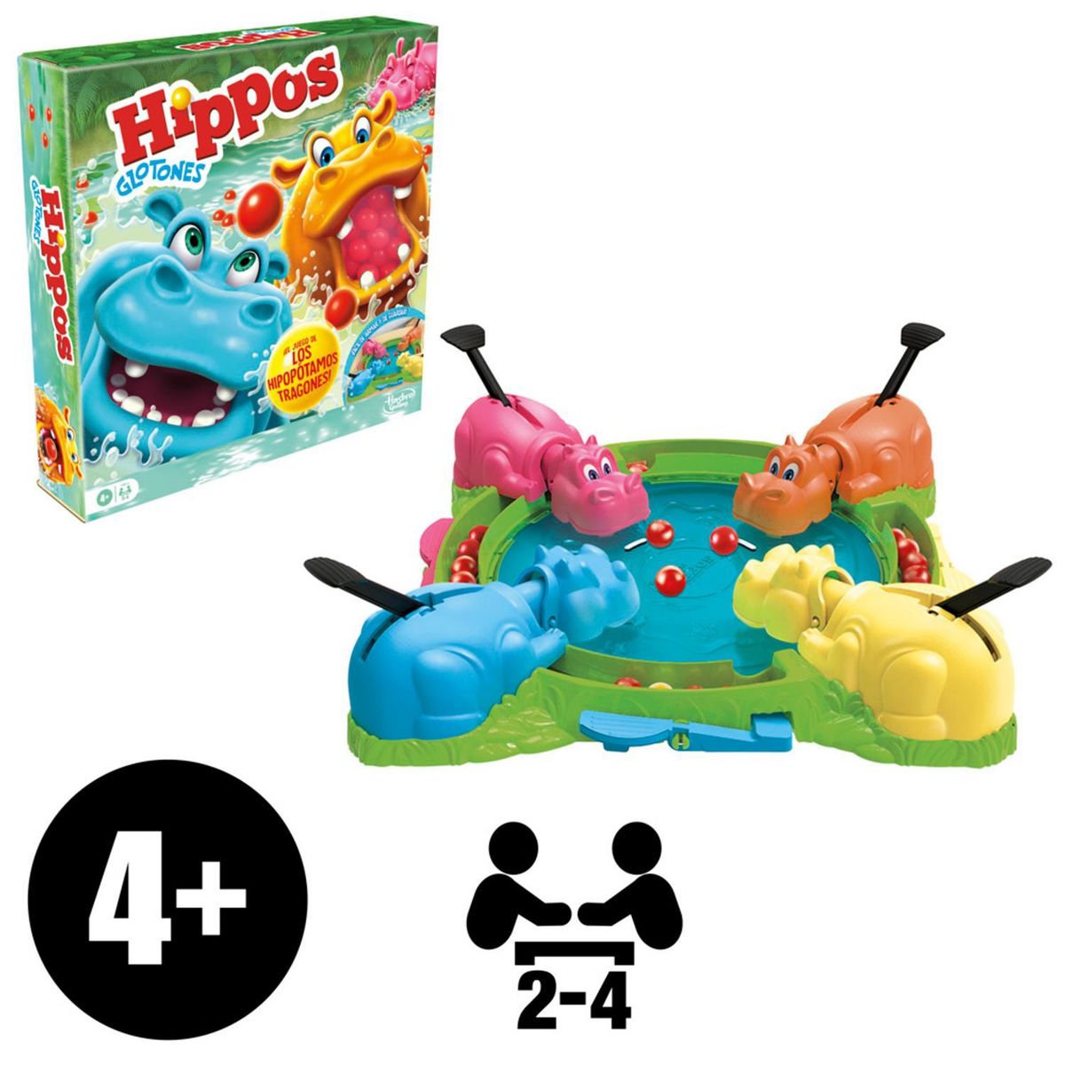 HASBRO - Juego De Mesa Hippos Glotones Hasbro