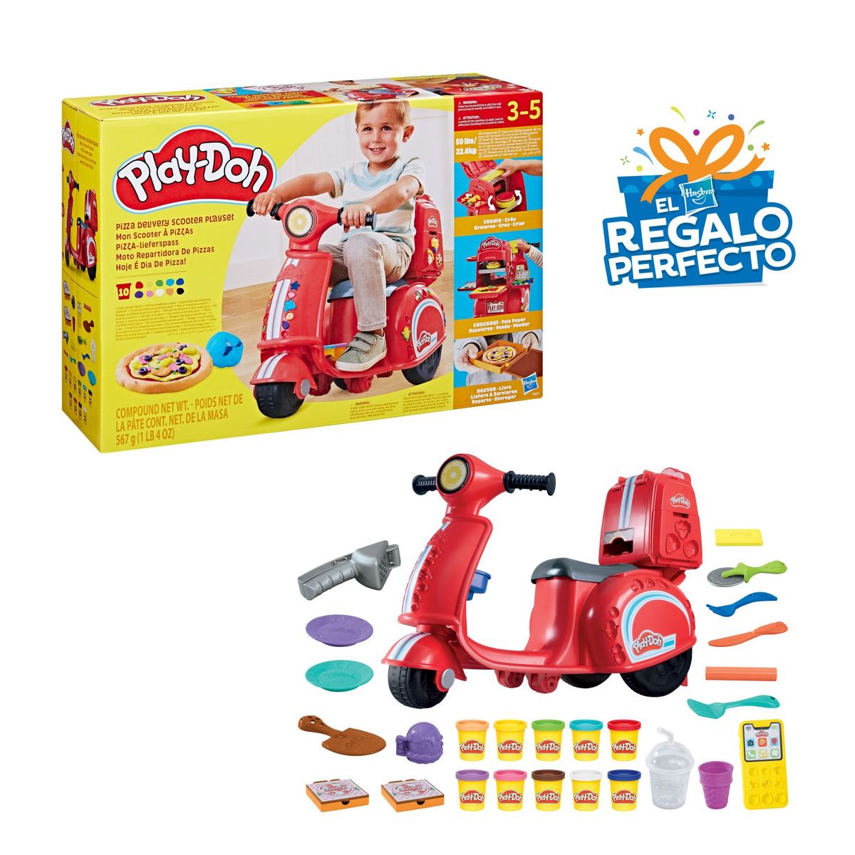 PLAY DOH - Masas Y Plastilinas Moto Repartidora De Pizzas  Play Doh