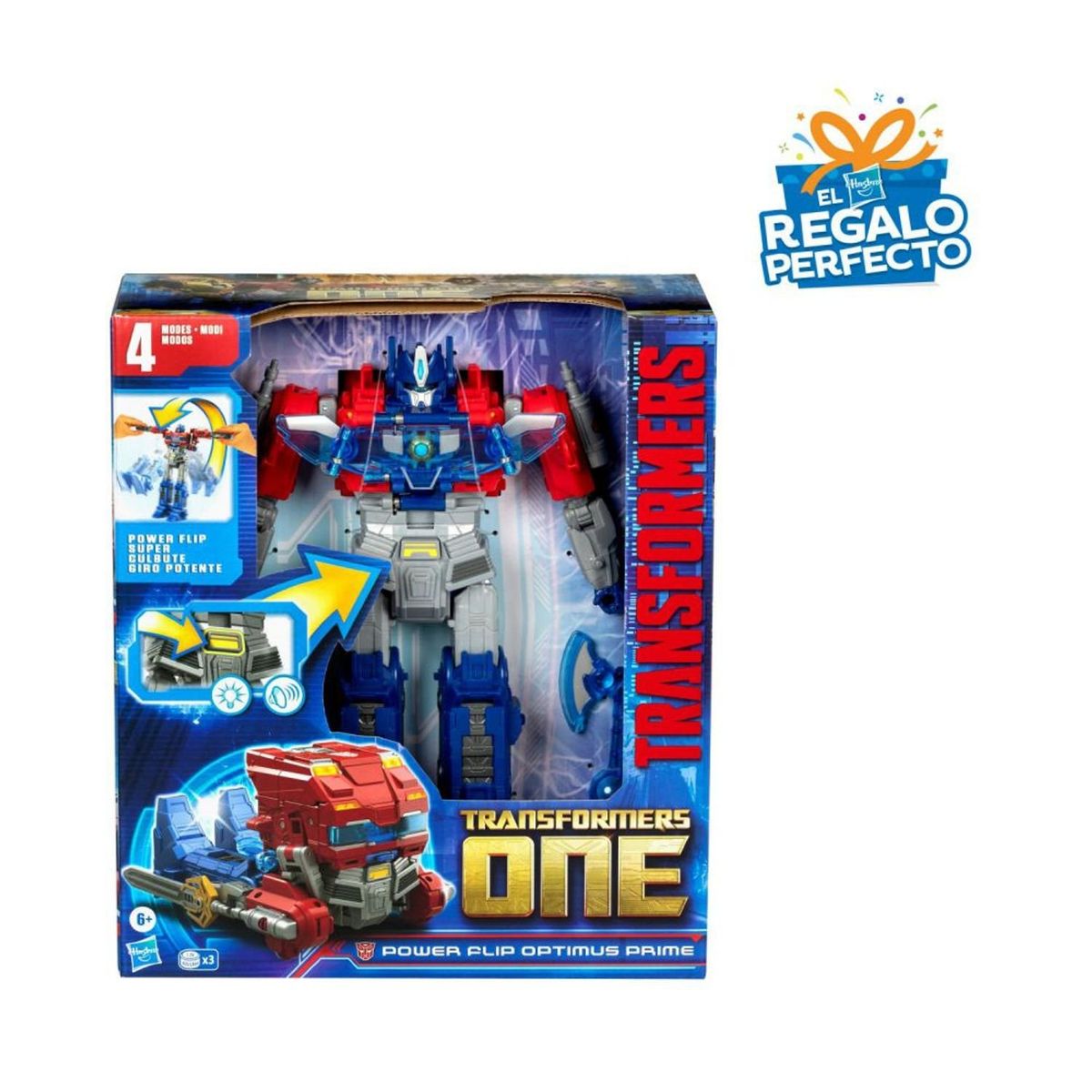 TRANSFORMERS - Figura De Acción Power Flip Optimus Prime One Transformers