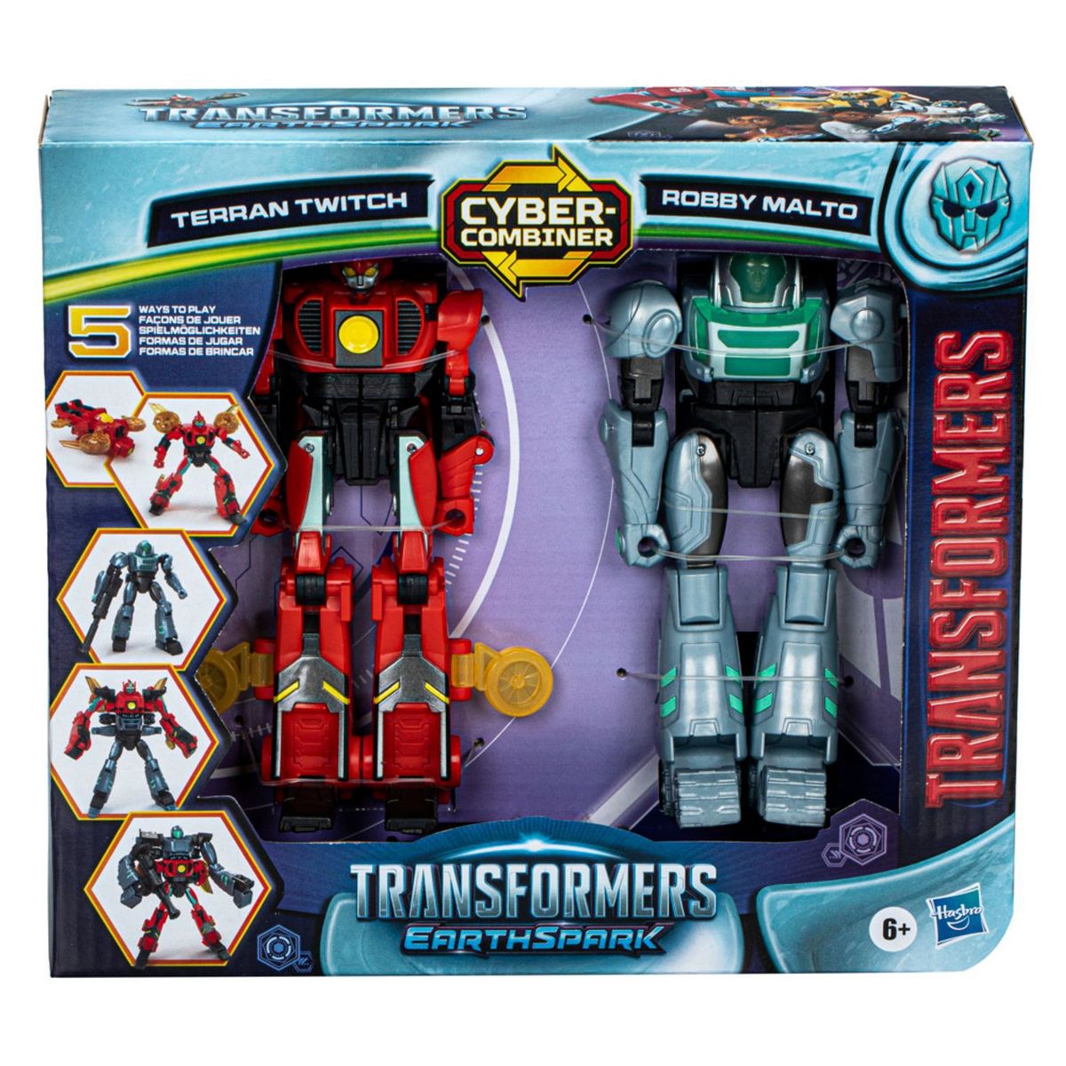 TRANSFORMERS - Figura De Acción Earthspark Terran Twitch Y Robby Malto