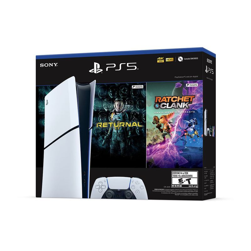 SONY - Consola PS5 Digital Slim + Returnal +Ratchet & Clank