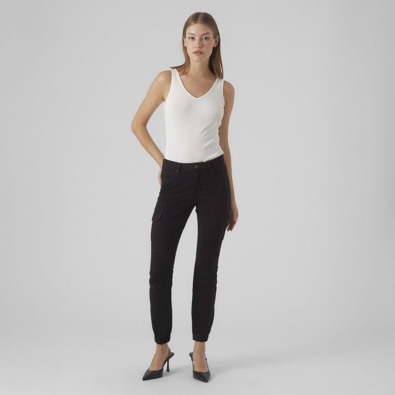 VERO MODA - Jean Skinny Tiro Alto Mujer Vero Moda