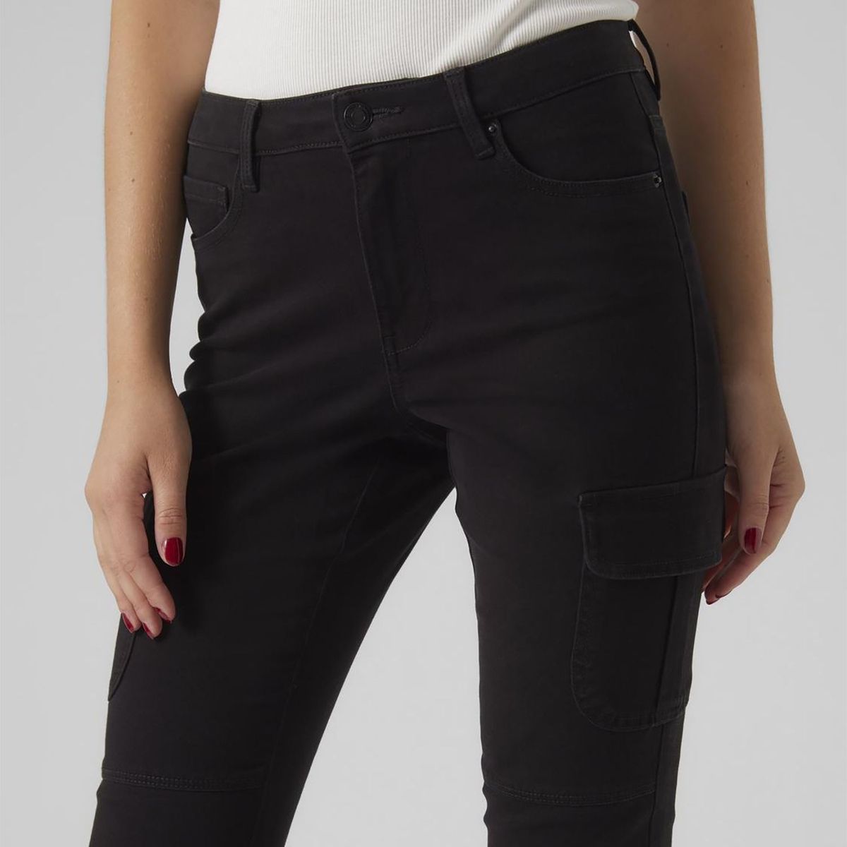 VERO MODA - Jean Skinny Tiro Alto Mujer Vero Moda