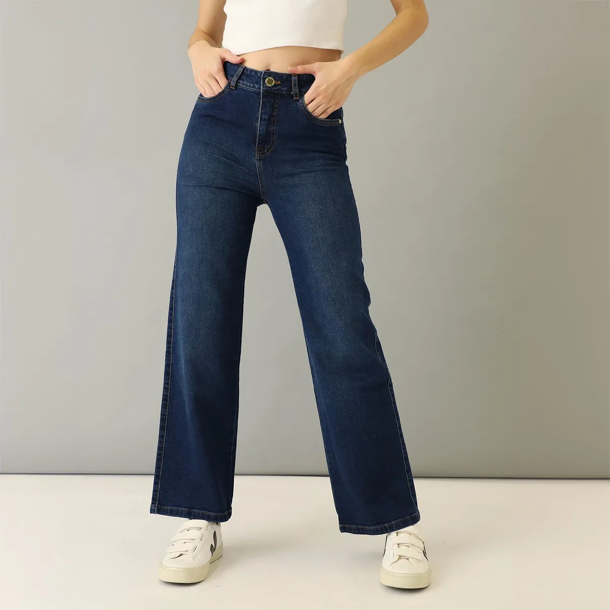VRP BY VIVIANA RIVAS PLATA - Jean Straight Tiro Alto Mujer VRP By Viviana Rivas Plata