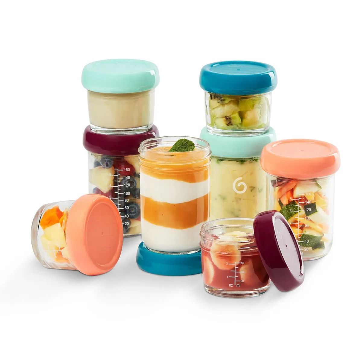 BABYMOOV - Set Cristal X8 Baby Bowls Libre de BPA Babymoov