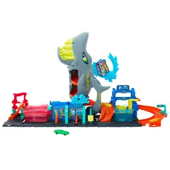 Hot Wheels City – Pista Ataque Del Dragón Con Estación Y Camión De Bomberos, Juguete Para +5 Años (Mattel HJV70)
