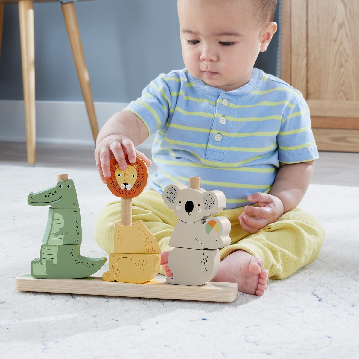 FISHER PRICE - Fisher-price Juguete Animalitos Apilables De Madera 