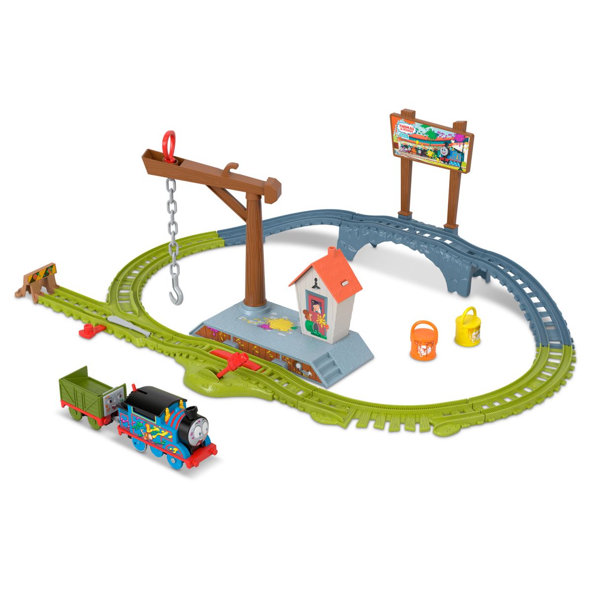 THOMAS AND FRIENDS - Pista De Juguete Entrega De Pintura Thomas & Sus Amigos