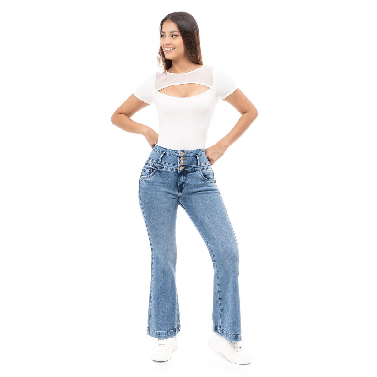 PIONIER - Jean Flare Algodón Mujer Pionier