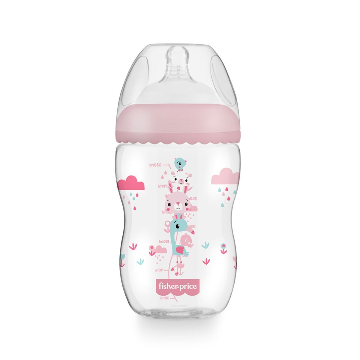 FISHER PRICE - Biberón First Moments 4M+ 330 Ml - 11 Oz Rosa