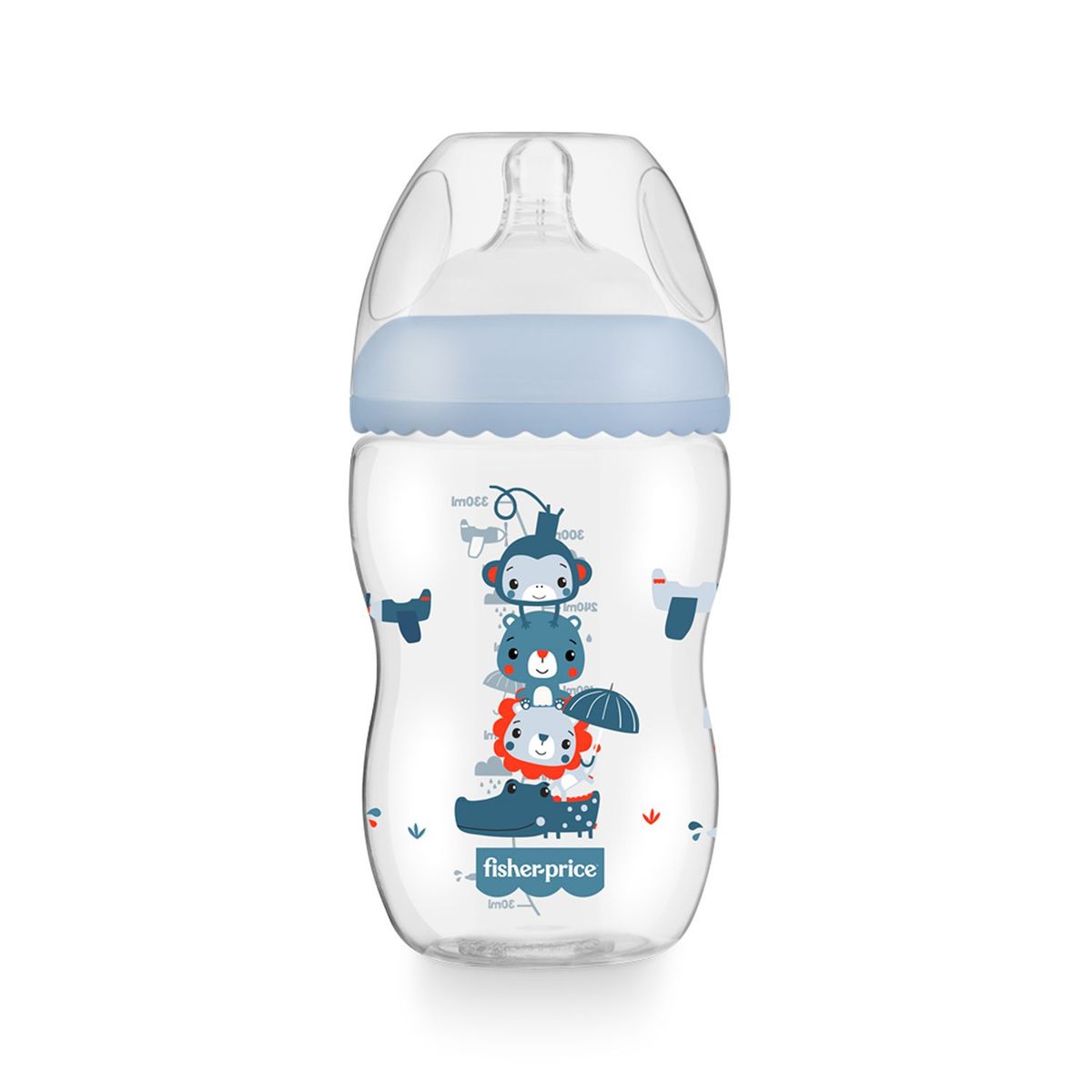 FISHER PRICE - Biberón First Moments 4M+ 330 Ml - 11 Oz Azul