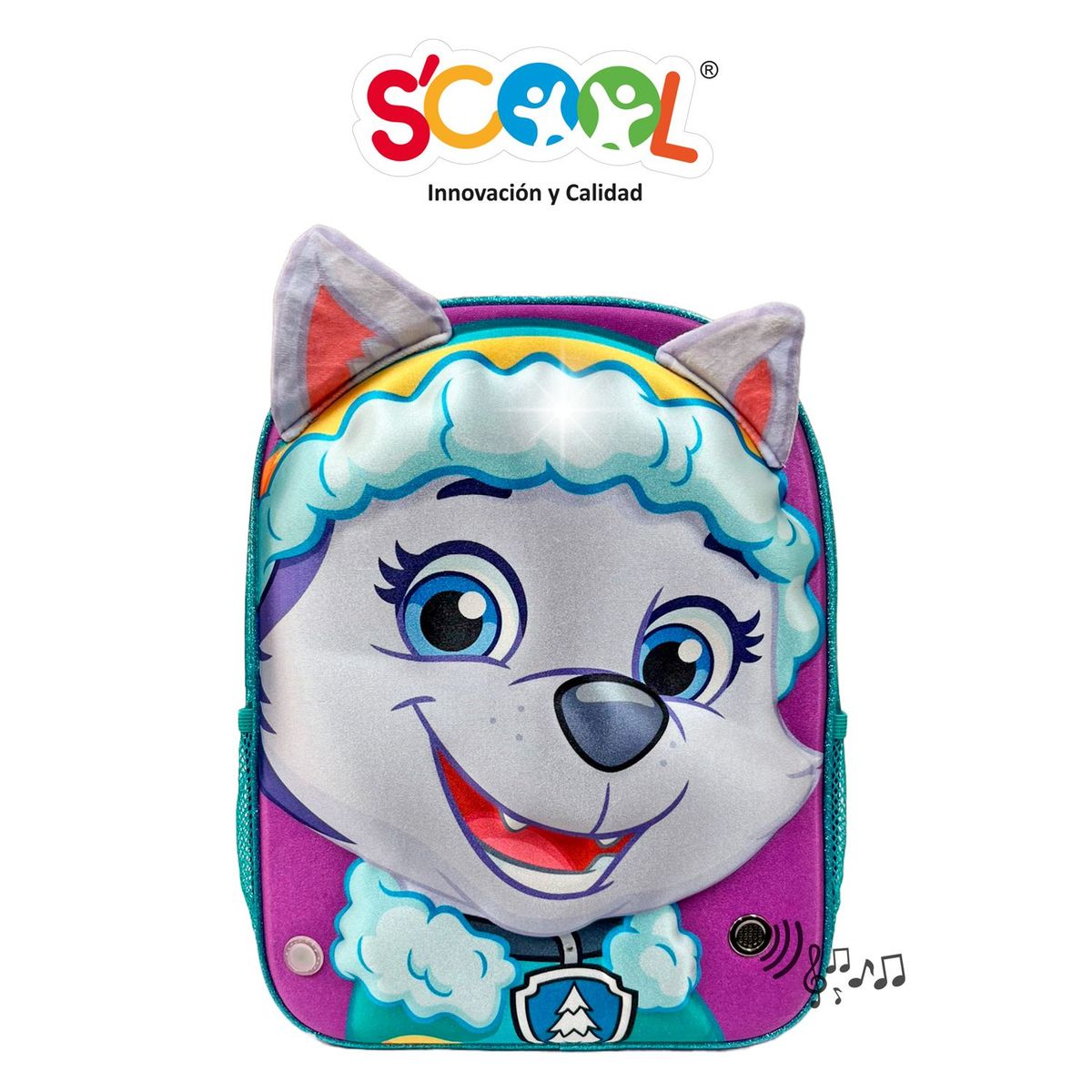 SCOOL - Mochila Infantil Con Luces Y Sonido Magic Paw Patrol M Everest Scool